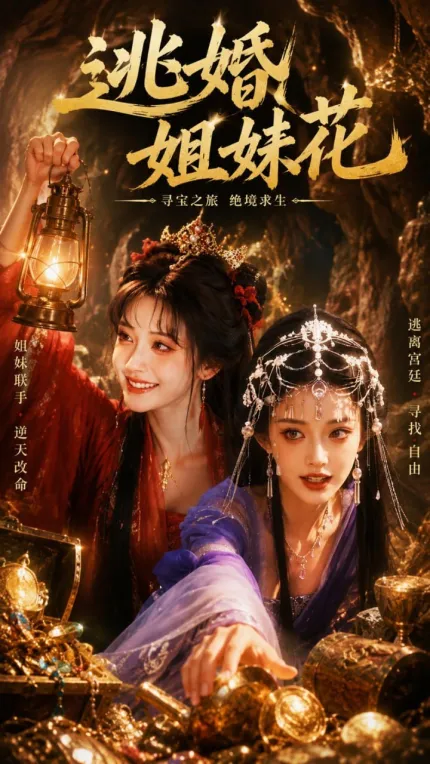 逃婚姐妹花 AI成人短剧 第1集 姐妹花为了逃婚投奔美男子 巨乳美女彼此服侍夫君共度春宵
