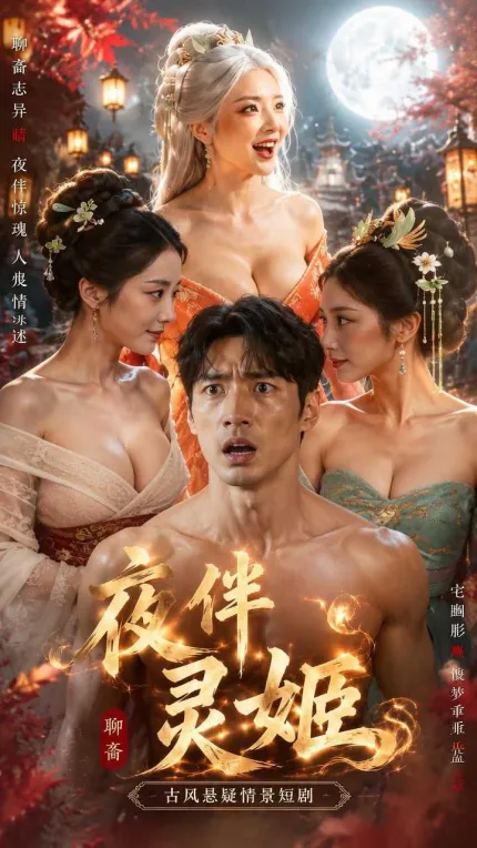 夜伴灵姬 AI成人短剧 夜晚巨乳美女来访调情性爱 深舔舌吻直接插入湿润骚逼猛操