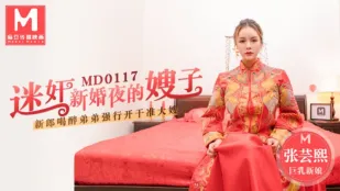 MD-0117 迷X新婚夜的嫂子 新郎喝醉弟弟强行开干准大嫂 张芸熙