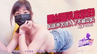 XJX245 黑丝巨乳家政妇