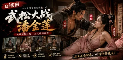 武松大战潘金莲 AI成人短剧 正义不会缺席 抓奸在床惩罚巨乳骚货 女上位骑乘肉棒扭动 后入狠操内射