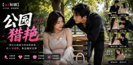 公园猎艳 猛男与巨乳美女在公园邂逅 AI成人短剧 一眼勾起欲火激情缠绵性爱 抱起后狠操骚逼